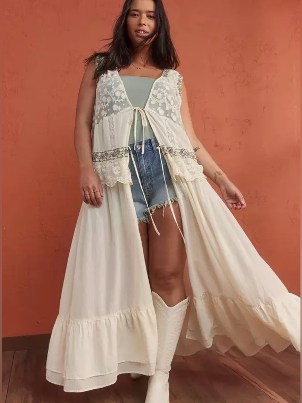 NWT/ NIB TORRID Festi Maxi Lace Kimono